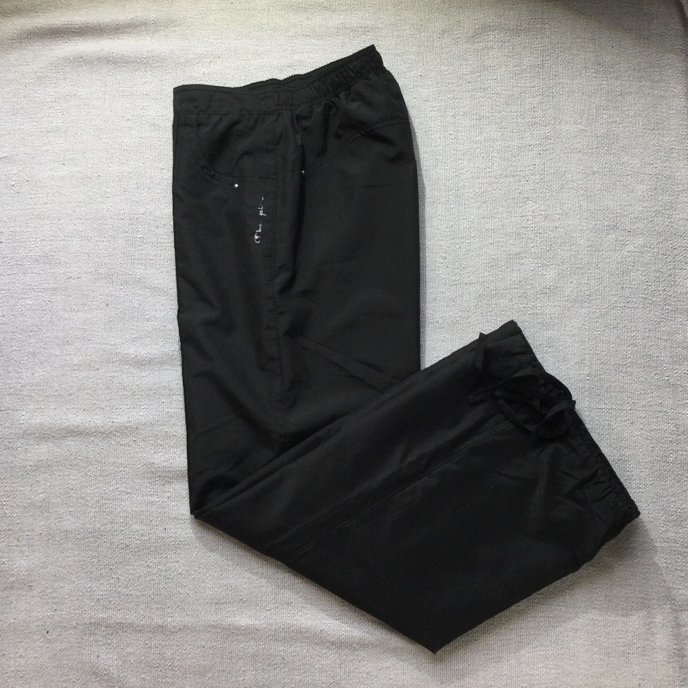 Champion black adjustable track pants size Large